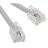 RS PRO Telephone Extension Cable Female RJ11 to Male RJ11 Connector White Sheath 3 m RJ11