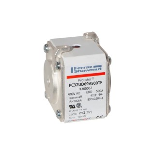 Mersen 500A Size 32 FF High Rupture Capacity Square Body Fuse 700V K300067 / PC32UD69V500TF