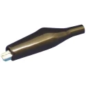 Sato Parts Black Crocodile Clip with Brass Contact, Insulated, 6mm Jaw Opening, 5A Current C-4-M-B