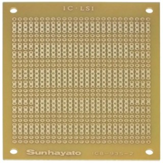 Sunhayato Matrix Board FR1 1 mm Holes, 2.54 mm Pitch, 95 mm x 72 mm ICB-93S-2