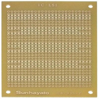Sunhayato Matrix Board FR1 1 mm Holes, 2.54 mm Pitch, 95 mm x 72 mm ICB-93S-2