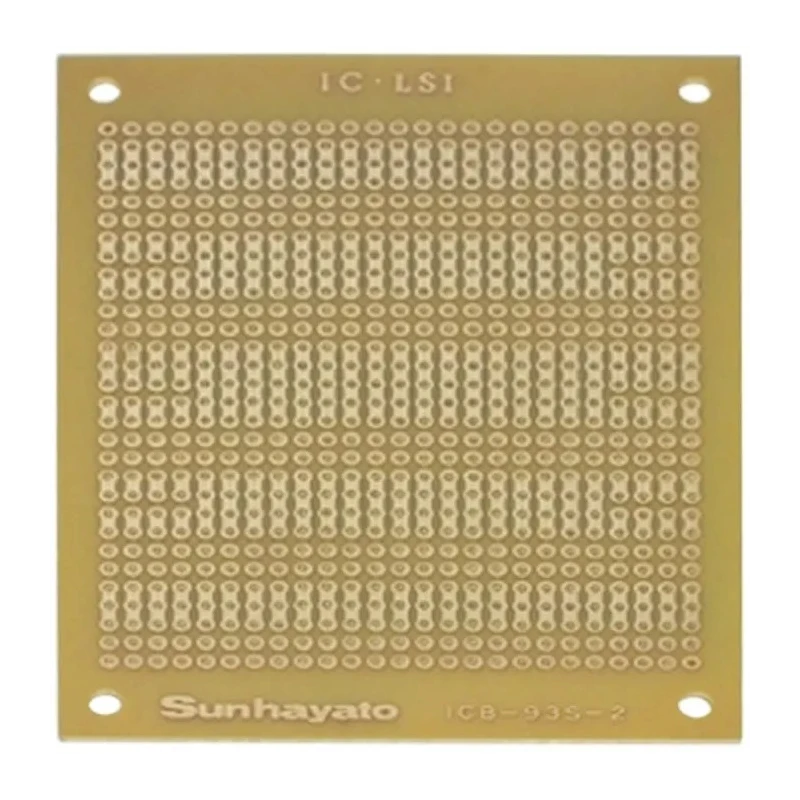 Sunhayato Matrix Board FR1 1 mm Holes, 2.54 mm Pitch, 95 mm x 72 mm ICB-93S-2