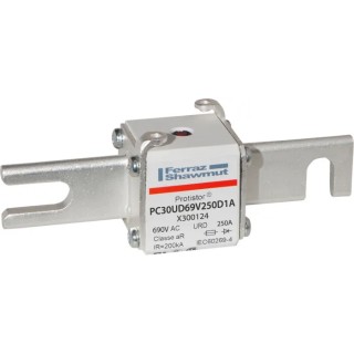 Mersen 250A German Standard Fuse 30 Size 700V Voltage with 77 mm Fixing Centres X300124 / PC30UD69V250D1A