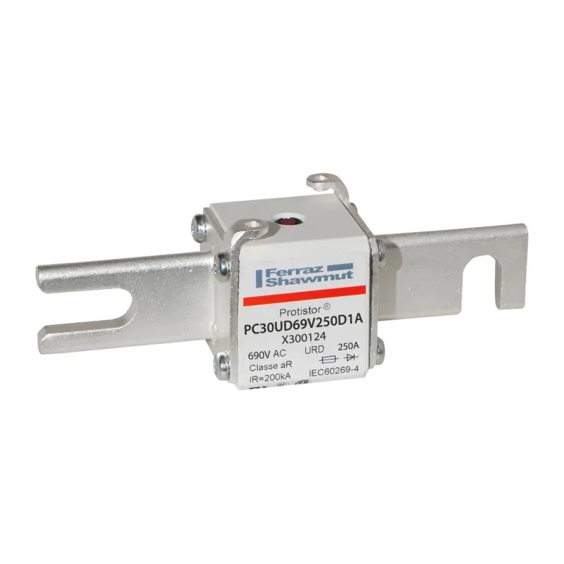 Mersen 250A German Standard Fuse 30 Size 700V Voltage with 77 mm Fixing Centres X300124 / PC30UD69V250D1A