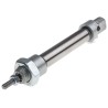 RS PRO Pneumatic Piston Rod Cylinder - 10mm Bore, 25mm Stroke, ISO 6432 Series, Single Acting, Stainless Steel Body 304-3353
