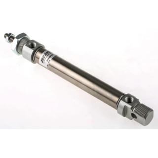 RS PRO 20 mm Bore 100 mm Stroke Pneumatic Roundline Cylinder Double Acting Buffer Cushion Mini ISO Series 304-3577