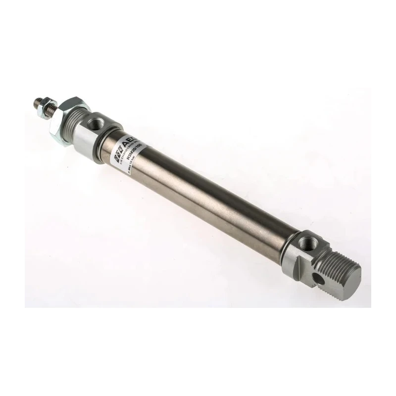 RS PRO 20 mm Bore 100 mm Stroke Pneumatic Roundline Cylinder Double Acting Buffer Cushion Mini ISO Series 304-3577