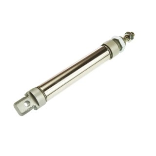 RS PRO Pneumatic Roundline Cylinder Mini ISO Series 25 mm Bore 100 mm Stroke 10 bar Max Pressure Foot Mount Buffer 304-3612