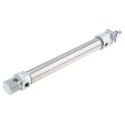 RS PRO Pneumatic Piston Rod Cylinder 20mm Bore 125mm Stroke ISO 6432 Series Double Acting Stainless Steel 304-3864