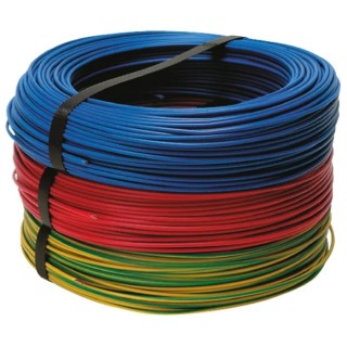 RS PRO 6491X Series Black 1.5 mm² Solid Copper Hook Up Wire, 100 m Length, 450/750 V, PVC Jacket Italy 536-041
