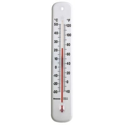Brannan Wall Mount Glass Thermometer, 50 °C max 14/435/3