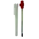 Brannan Pocket Glass Thermometer, 110 °C max, Red Spirit Filling, 1 °C Division, 150mm Length 15mm Width 17g UK 17/346/2