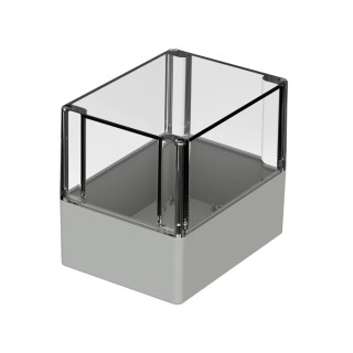 Bopla Euromas Series Light Grey Transparent Lid Polycarbonate Enclosure IP66 IK07 140mm x 160mm x 120mm 02246100