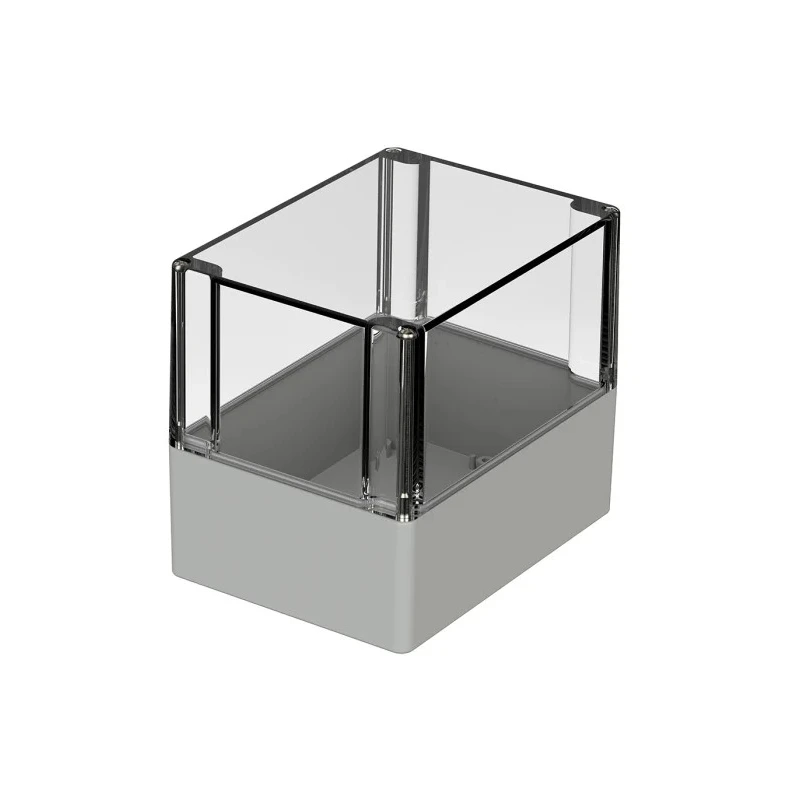 Bopla Euromas Series Light Grey Transparent Lid Polycarbonate Enclosure IP66 IK07 140mm x 160mm x 120mm 02246100