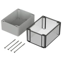 Bopla Euromas Series Light Grey Transparent Lid Polycarbonate Enclosure IP66 IK07 140mm x 160mm x 120mm 02246100