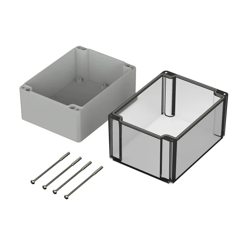 Bopla Euromas Series Light Grey Transparent Lid Polycarbonate Enclosure IP66 IK07 140mm x 160mm x 120mm 02246100