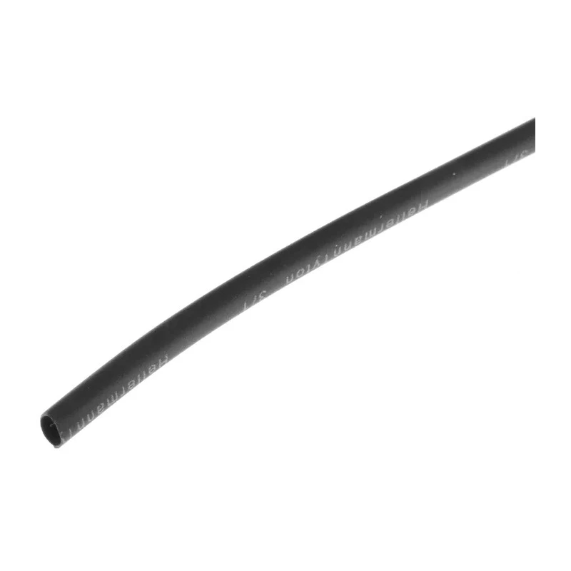 HellermannTyton Black Heat Shrink Tubing Cross Linked Polyolefin 3 mm Sleeve Diameter 1 m 319-00300 TREDUX-3/1-PO-X-BK