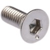 RS PRO Plain Stainless Steel Hex Socket Countersunk Screw M3 x 8 mm 304-4918