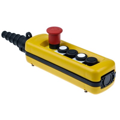 Schneider Electric Push Button Pendant Station 4 NO/3 NC 5 Push Buttons IP65 Polypropylene Yellow XACA47131