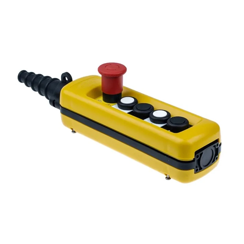 Schneider Electric Push Button Pendant Station 4 NO/3 NC 5 Push Buttons IP65 Polypropylene Yellow XACA47131