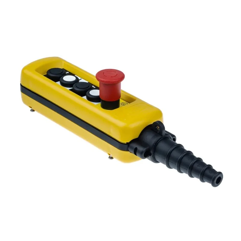 Schneider Electric Push Button Pendant Station 4 NO/3 NC 5 Push Buttons IP65 Polypropylene Yellow XACA47131