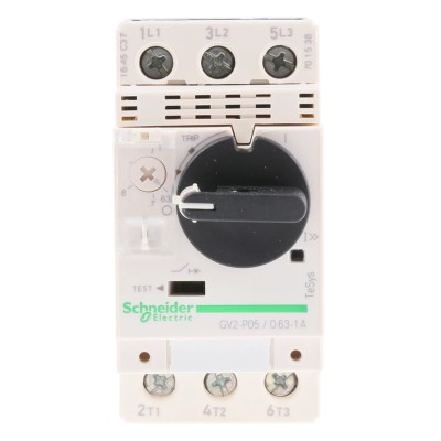 Schneider Electric Motor Protection Circuit Breaker 630 mA, 1A Thermal Magnetic, 690V, 3 Poles, IP20, -20°C to 60°C GV2P05