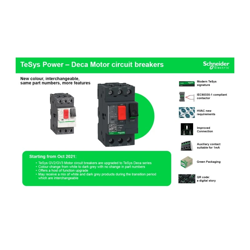 Schneider Electric Motor Protection Circuit Breaker 630 mA, 1A Thermal Magnetic, 690V, 3 Poles, IP20, -20°C to 60°C GV2P05