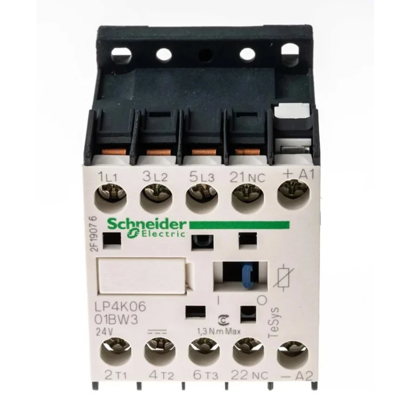 Schneider Electric LP4K Contactor 24V DC Coil 3-Pole 6A 3 kW 3 NO 690V AC LP4K0601BW3
