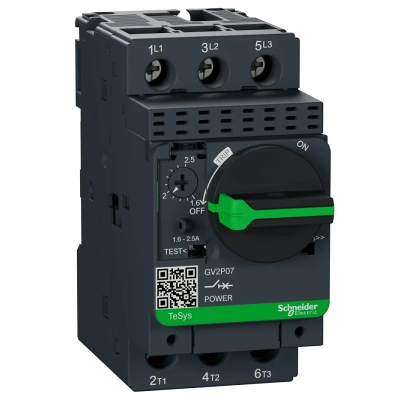 Schneider Electric TeSyS GV Motor Protection Circuit Breaker 1.6 to 2.5A, 690V, Thermal Magnetic, 3 Poles GV2P07