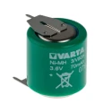 Varta 3.6 V NiMH Button Rechargeable Battery 80 mAh PCB Terminals 15.5mm Diameter 19.9mm Height 55608603059