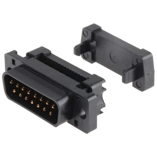 RS PRO 15 Way Straight 1.27 mm Pitch Cable D-Sub Connector Male 642-4862