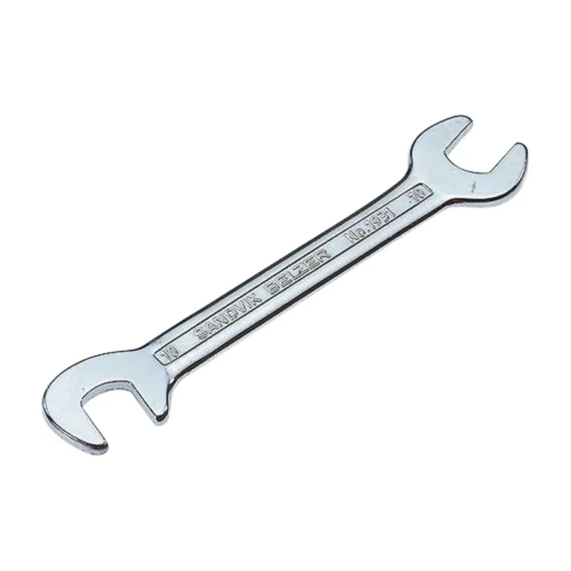 Bahco Double Ended Open Spanner Metric 10 x 10 mm, Chrome Plated Alloy Steel, Overall Length 105mm 1931M-10