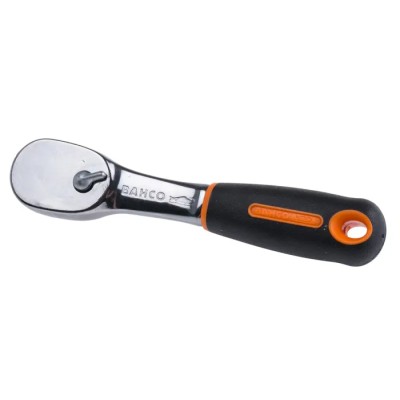 Bahco 1/4 in Ratchet with Ratchet Handle, Chrome Vanadium Steel, 120mm Overall 6950