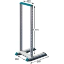 Rittal DATARACK Series 40U 2 Post Frame Steel Server Rack Grey 750mm Width 1899mm Height 550mm Depth 7400000