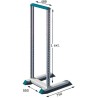 Rittal DATARACK Series 40U 2 Post Frame Steel Server Rack Grey 750mm Width 1899mm Height 550mm Depth 7400000