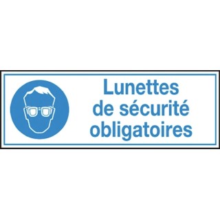 Brady Polyethylene Terephthalate Mandatory Sign Lunettes de sécurité obligatoires French Text STF 371-297X105-B7541 (BRANDED)