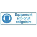 Brady Polyethylene Terephthalate Mandatory Sign Equipement anti-bruit obligatoire French STF 374-297X105-B7541 (BRANDED)