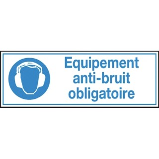 Brady Polyethylene Terephthalate Mandatory Sign Equipement anti-bruit obligatoire French STF 374-297X105-B7541 (BRANDED)
