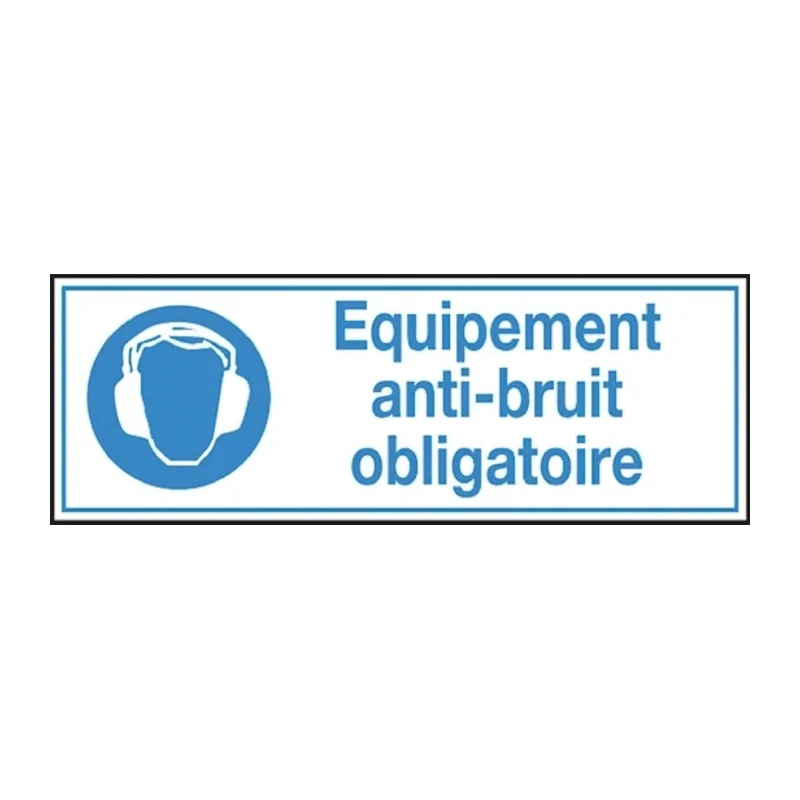 Brady Polyethylene Terephthalate Mandatory Sign Equipement anti-bruit obligatoire French STF 374-297X105-B7541 (BRANDED)