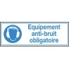 Brady Polyethylene Terephthalate Mandatory Sign Equipement anti-bruit obligatoire French STF 374-297X105-B7541 (BRANDED)