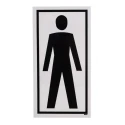 Brady Polyethylene Terephthalate Black Yellow Male Pictogram Location Sign PIC 466-075X150-B7541 (BRANDED)