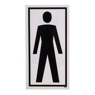 Brady Polyethylene Terephthalate Black Yellow Male Pictogram Location Sign PIC 466-075X150-B7541 (BRANDED)