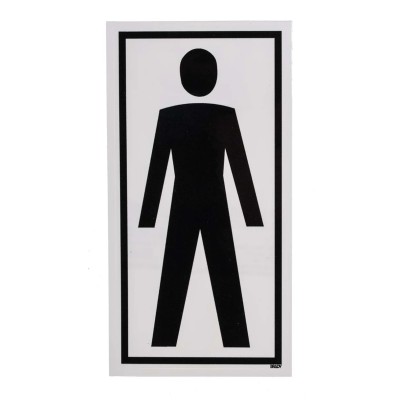 Brady Polyethylene Terephthalate Black Yellow Male Pictogram Location Sign PIC 466-075X150-B7541 (BRANDED)