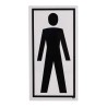 Brady Polyethylene Terephthalate Black Yellow Male Pictogram Location Sign PIC 466-075X150-B7541 (BRANDED)