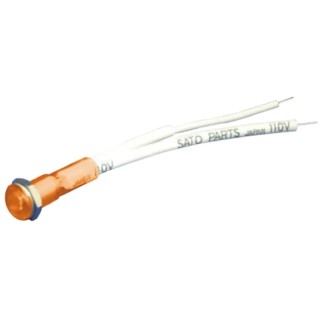 Sato Parts Orange Indicator Lamp BN-9-E1-OR with 6000h Life Hours, RoHS Compliant, Made in Japan BN-9-E1-OR