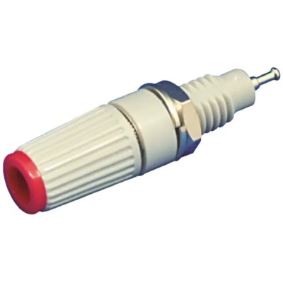 Sato Parts Red Female Banana Socket 4 mm Connector, Solder Termination, 125V, 10A T-45-R