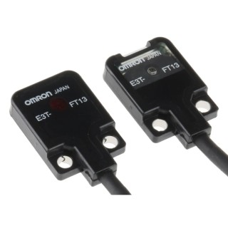 Omron Through Beam Photoelectric Sensor Block Style 500 mm Detection Range PNP Output IP67 E3T-FT13