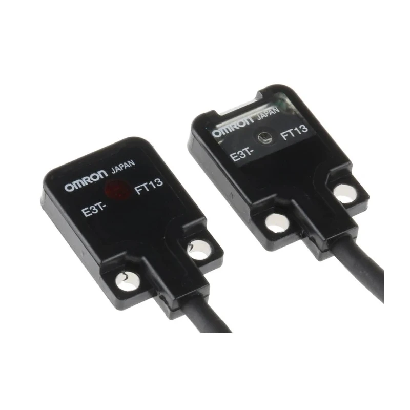 Omron Through Beam Photoelectric Sensor Block Style 500 mm Detection Range PNP Output IP67 E3T-FT13