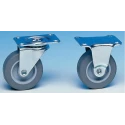 Guitel Hervieu Swivel Castor 20 kg Load Capacity 50 mm Diameter Rubber Wheel Pressed Steel Frame 55041100