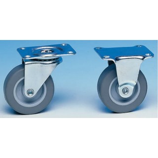 Guitel Hervieu Swivel Castor 20 kg Load Capacity 50 mm Diameter Rubber Wheel Pressed Steel Frame 55041100